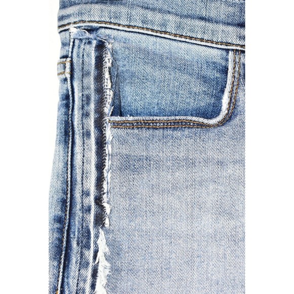 Hudson Barbara High Rise Super Skinny Ankle Jeans Size 27 Fray Raw Hem Cropped - Picture 5 of 14